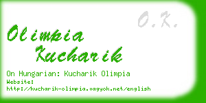 olimpia kucharik business card